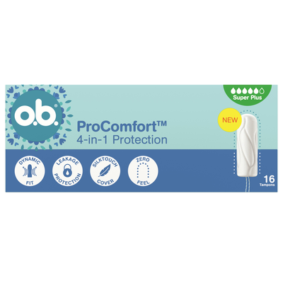 o.b. ProComfort 4w1 Tampony Super Plus 16 Sztuk