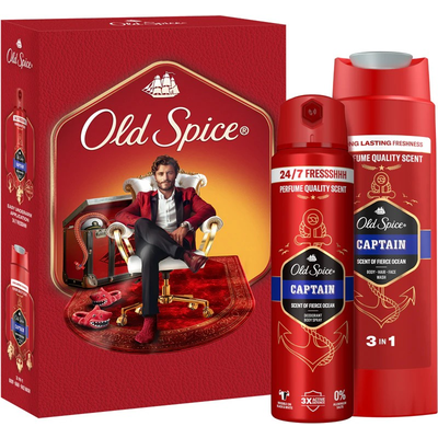 Old Spice Captain Zestaw Kosmetyków dla Mężczyzn Żel pod Prysznic + Dezodorant