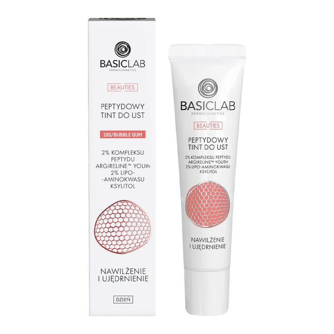 BasicLab Beauties Peptydowy Tint do Ust Nawilżenie i Ujędrnienie 100 Bubble Gum