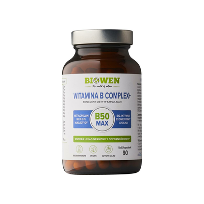 Biowen Witamina B Complex+ Suplement Diety 90 Kapsułek