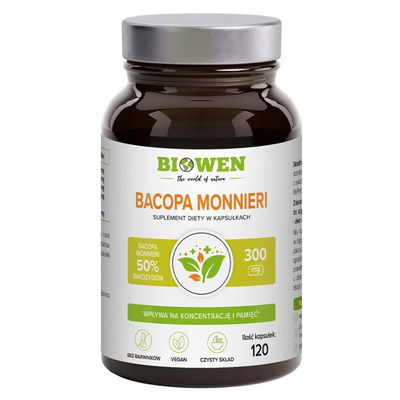 Biowen Bacopa Monnieri Suplement Diety 120 Kapsułek