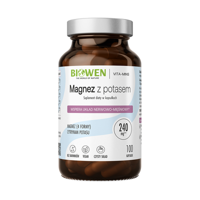 Biowen Magnez z Potasem Suplement Diety 100 Kapsułek