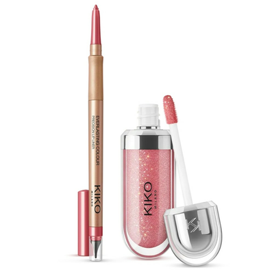 KIKO Milano Lip Combo Set Zestaw Nawilżający Błyszczyk i Dopasowana Konturówka 01