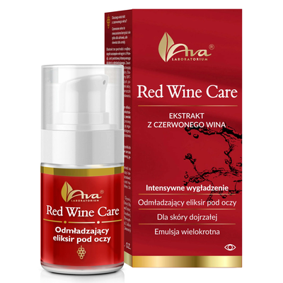 AVA Laboratorium Red Wine Care Odmładzający Eliksir pod Oczy dla Skóry Dojrzałej 15ml