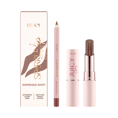 HEAN Sparkle Lip Duo Zestaw do Makijażu Ust Espresso Shot
