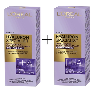 Loreal Hyaluron Specialist Krem pod Oczy 15ml 1+1