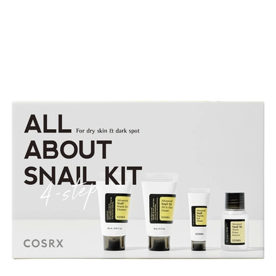 COSRX All About Snail Kit 4-Step Zestaw Kosmetyków do Pielęgnacji Twarzy z Śluzem Ślimaka