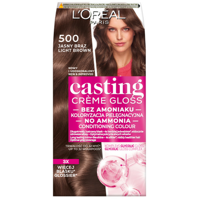Loreal Casting Creme Gloss Farba 500 Jasny Brąz