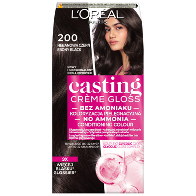 Loreal Casting Creme Gloss Farba 200 Hebanowa Czerń