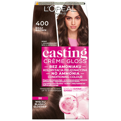 Loreal Casting Creme Gloss Farba 400 Brąz