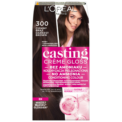 Loreal Casting Creme Gloss Farba 300 Ciemny Brąz