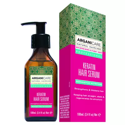Arganicare Serum do Włosów Wymagających Wzmocnienia i Pogrubienia Keratin 100ml
