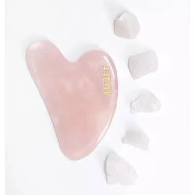 Fluff Kamień Gua Sha do Masażu Twarzy Różowy Kwarc