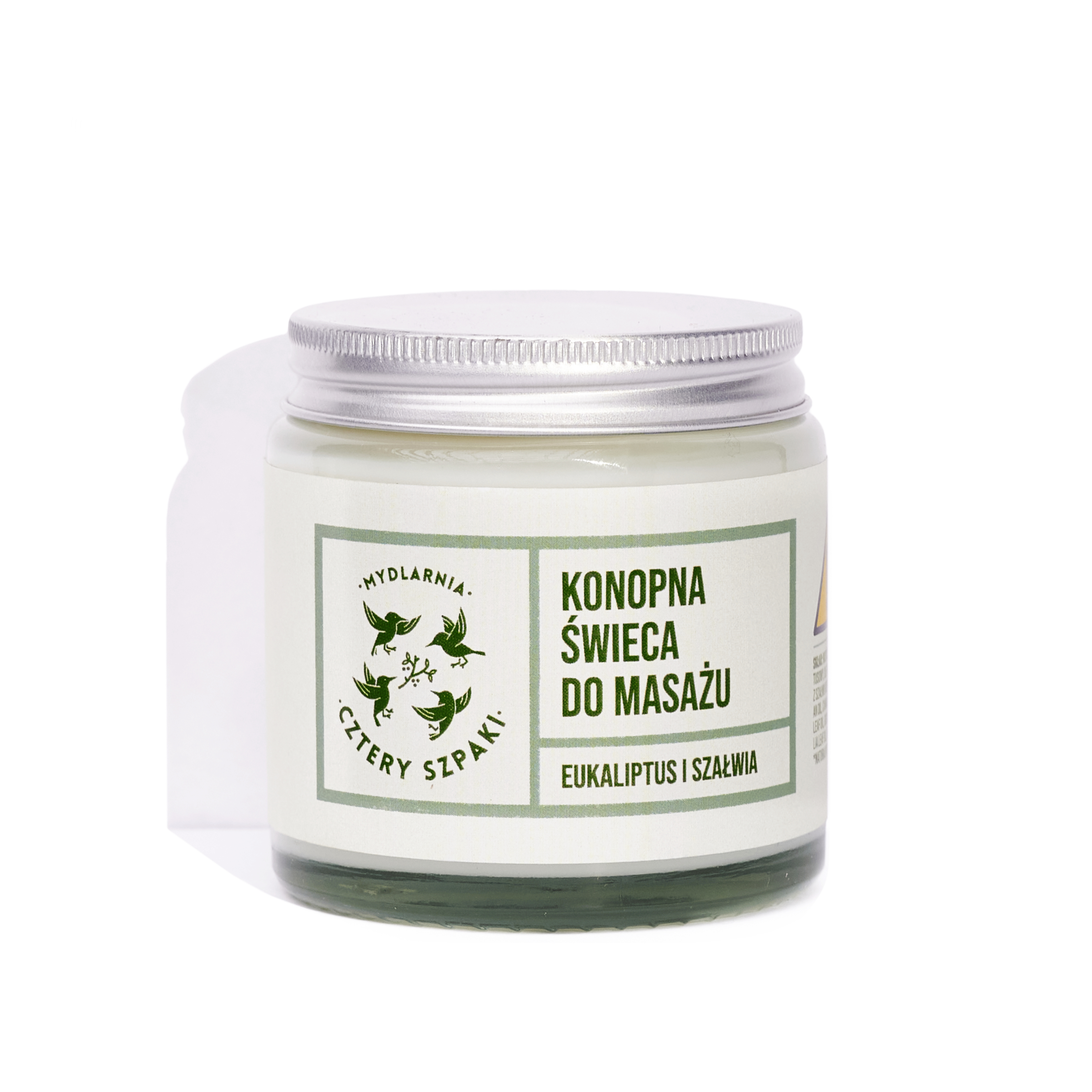 Konopna Świeca do Masażu Eukaliptus i Szałwia