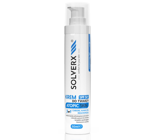 SOLVERXKREM DO TWARZY SPF50+ ATOPIC SKIN