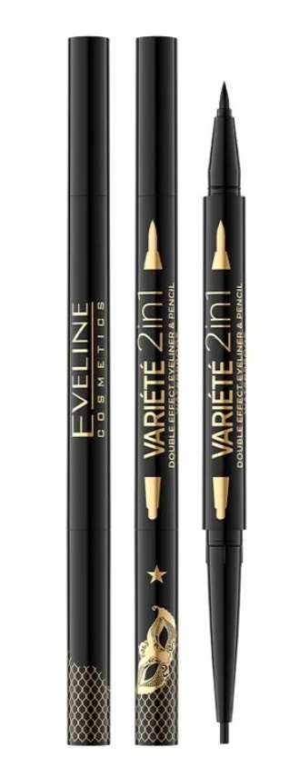 Eveline Variete 2w1 Double Effect Eyeliner Ultra Black