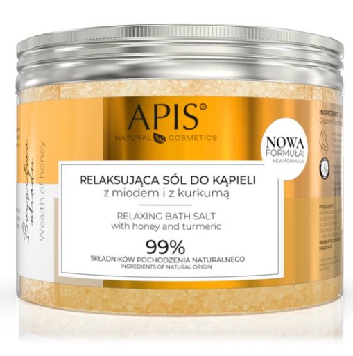 Relaksująca Sól do Kąpieli Miód i Kurkuma