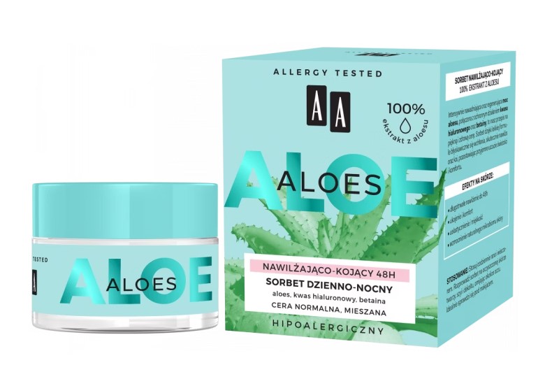 Aloes 100% Aloe Vera Extract Hydro Sorbet sorbet dzienno-nocny nawilżająco-kojący 48h