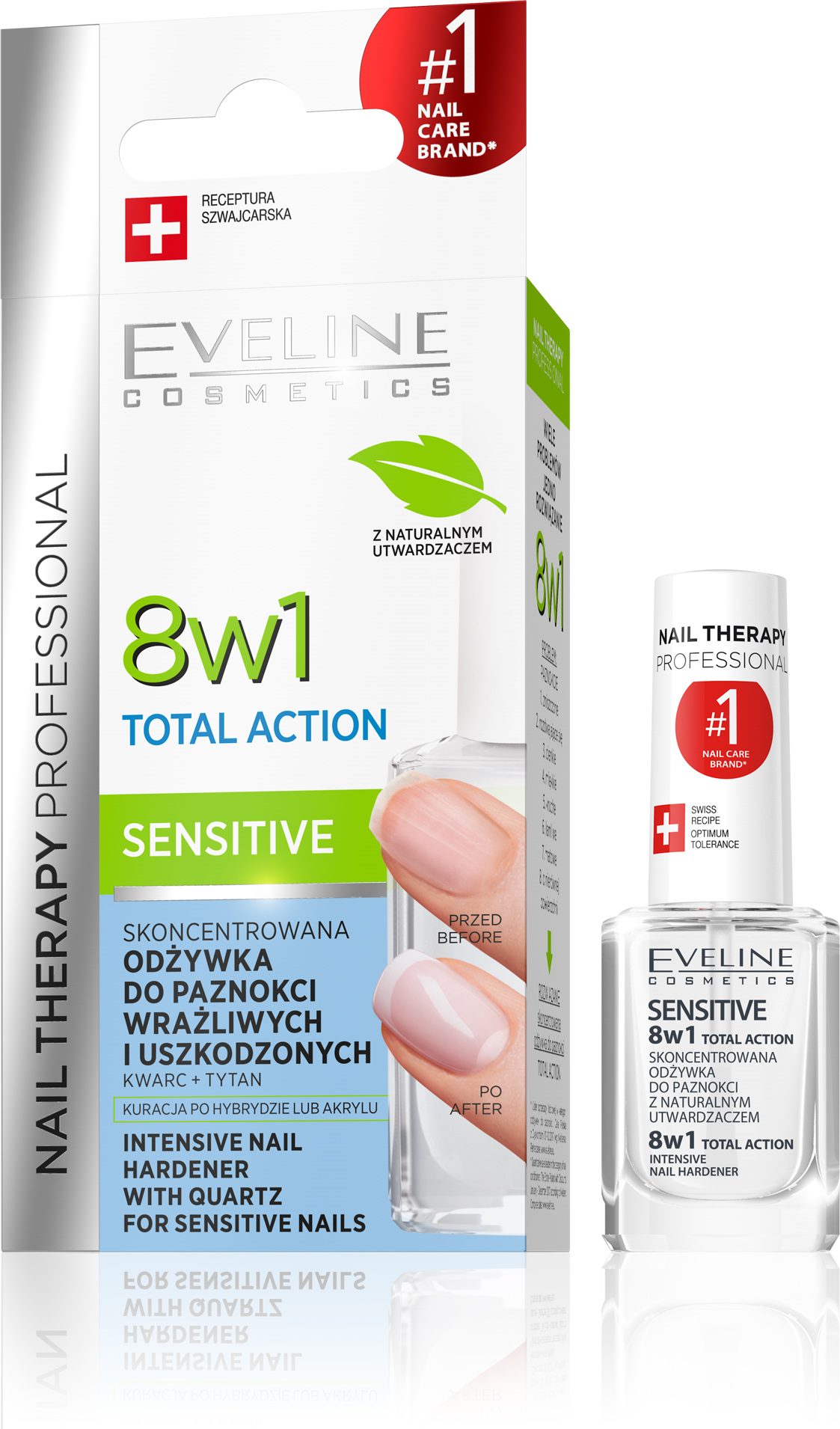 Eveline Nail Therapy Odżywka do Paznokci z naturalnym Kwarcem