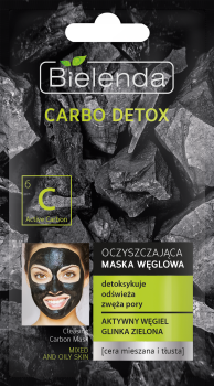 CARBO DETOX Oczyszczająca maska węglowa do cery mieszanej i tłustej