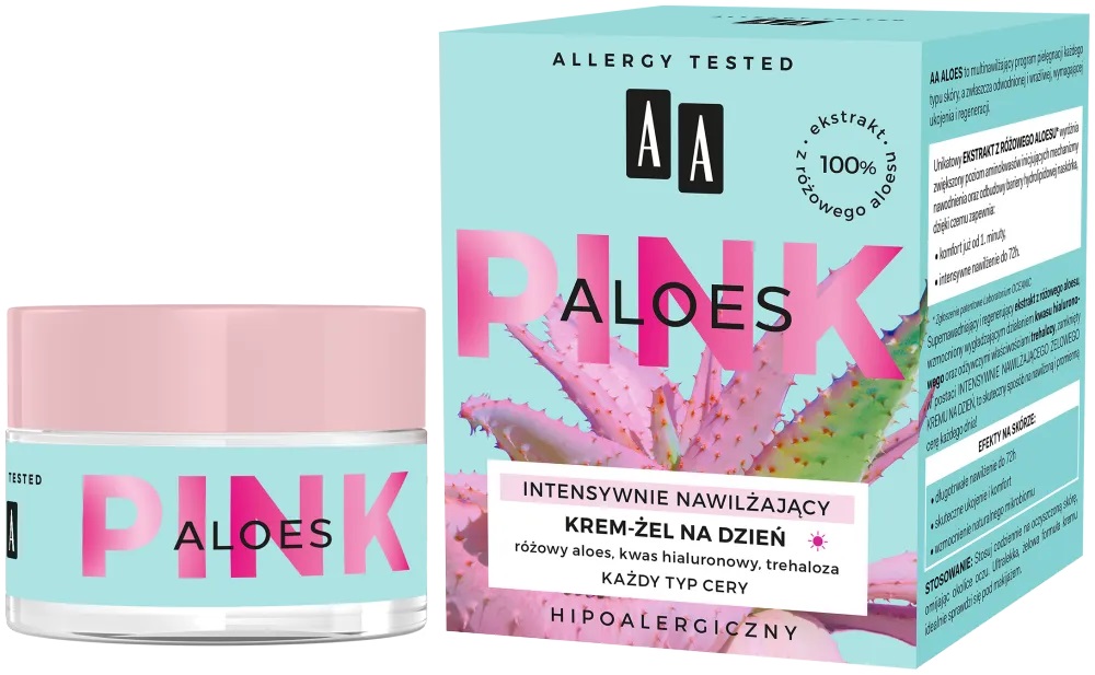 Aloes Pink Nawilżający Krem-Żel na Dzień