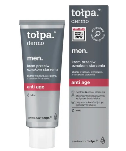 Men Anti Age Krem Przeciw Oznakom Starzenia Lekki