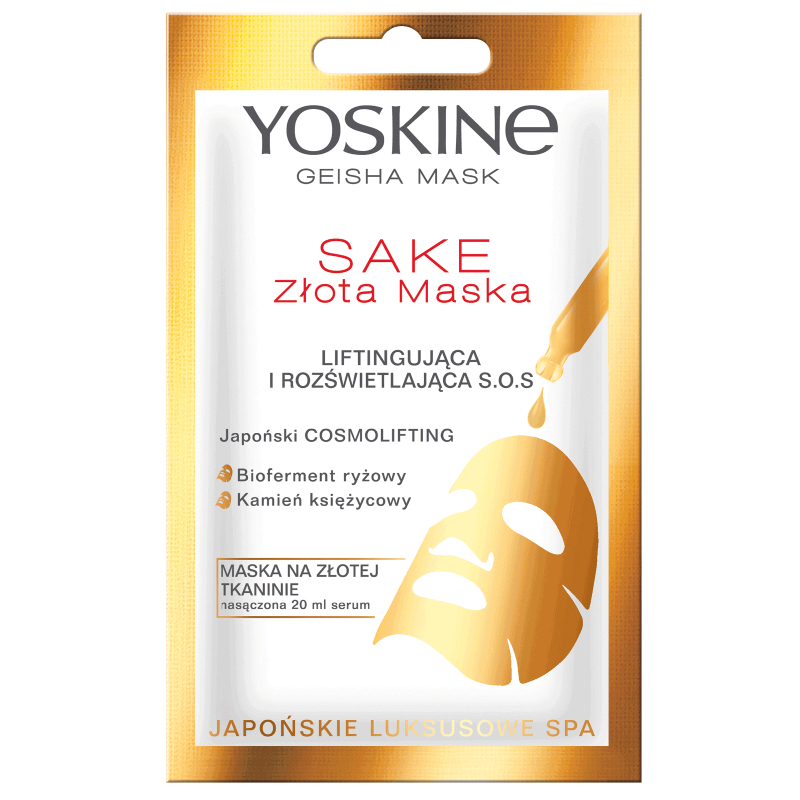 Geisha Mask Złota Maska Rozświetlająca Sake