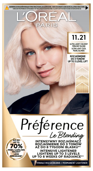 Preference Farba do Włosów 11.21 Moscow Ultrajasny Chłodny Perłowy Blond