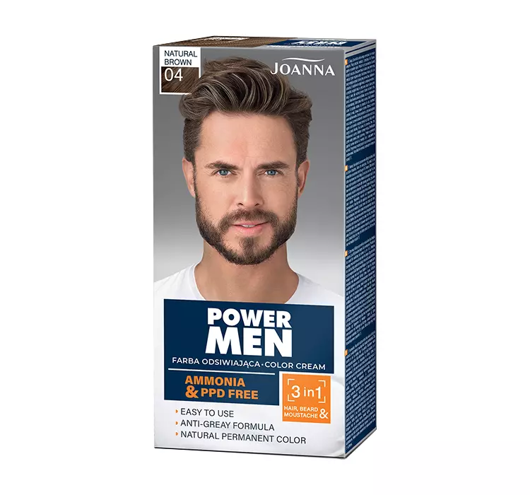 Power Men Color Cream Farba dla Mężczyzn 04 Natural Brown