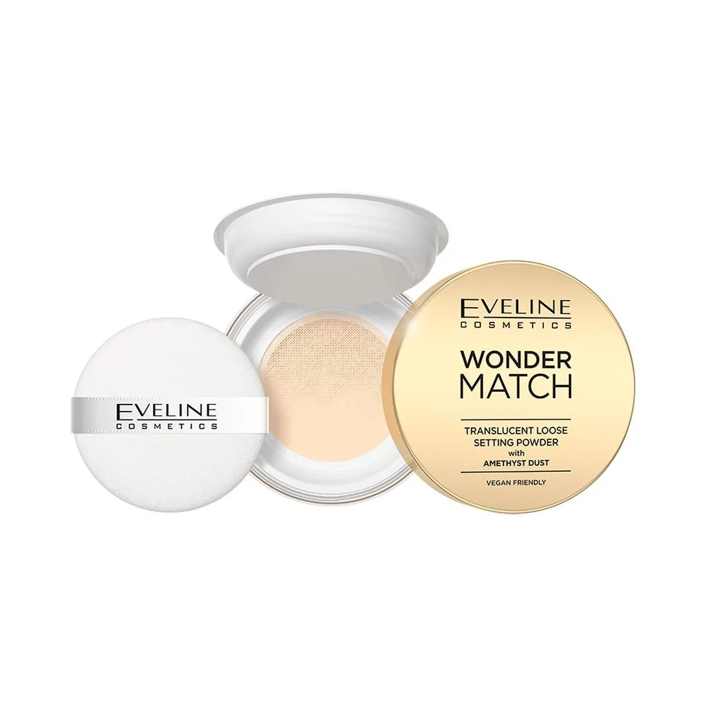 Eveline Wonder Match Puder Sypki Ametystowy Pył
