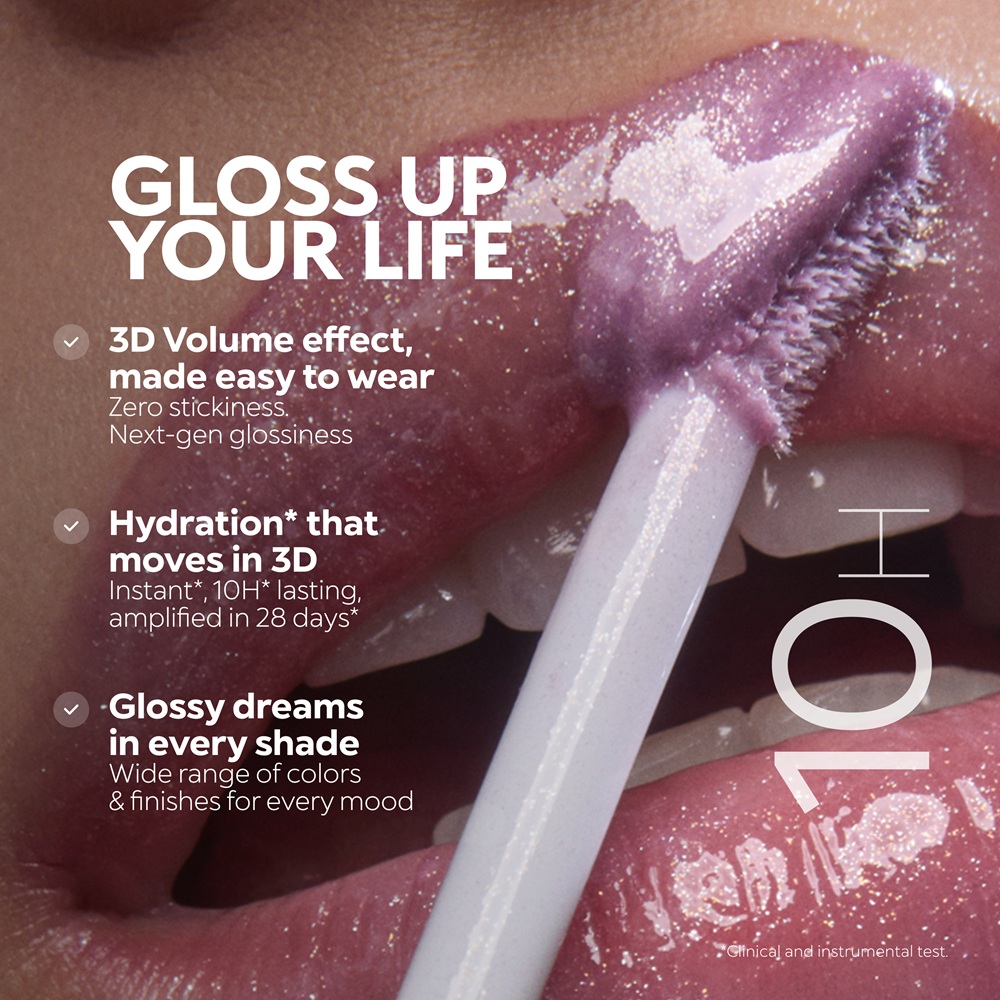 Блеск для губ KIKO Milano 3D Hydra Lipgloss, смягчающий, оттенок 10 Sparkling Strawberry, 6,5 мл — фото 2