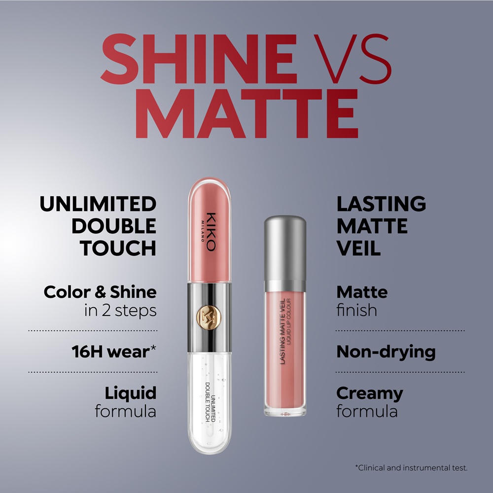 Жидкая помада KIKO Milano Unlimited Double Touch стойкая, двухэтапная, оттенок 112 Satin Peach Rose, 6 мл — фото 3