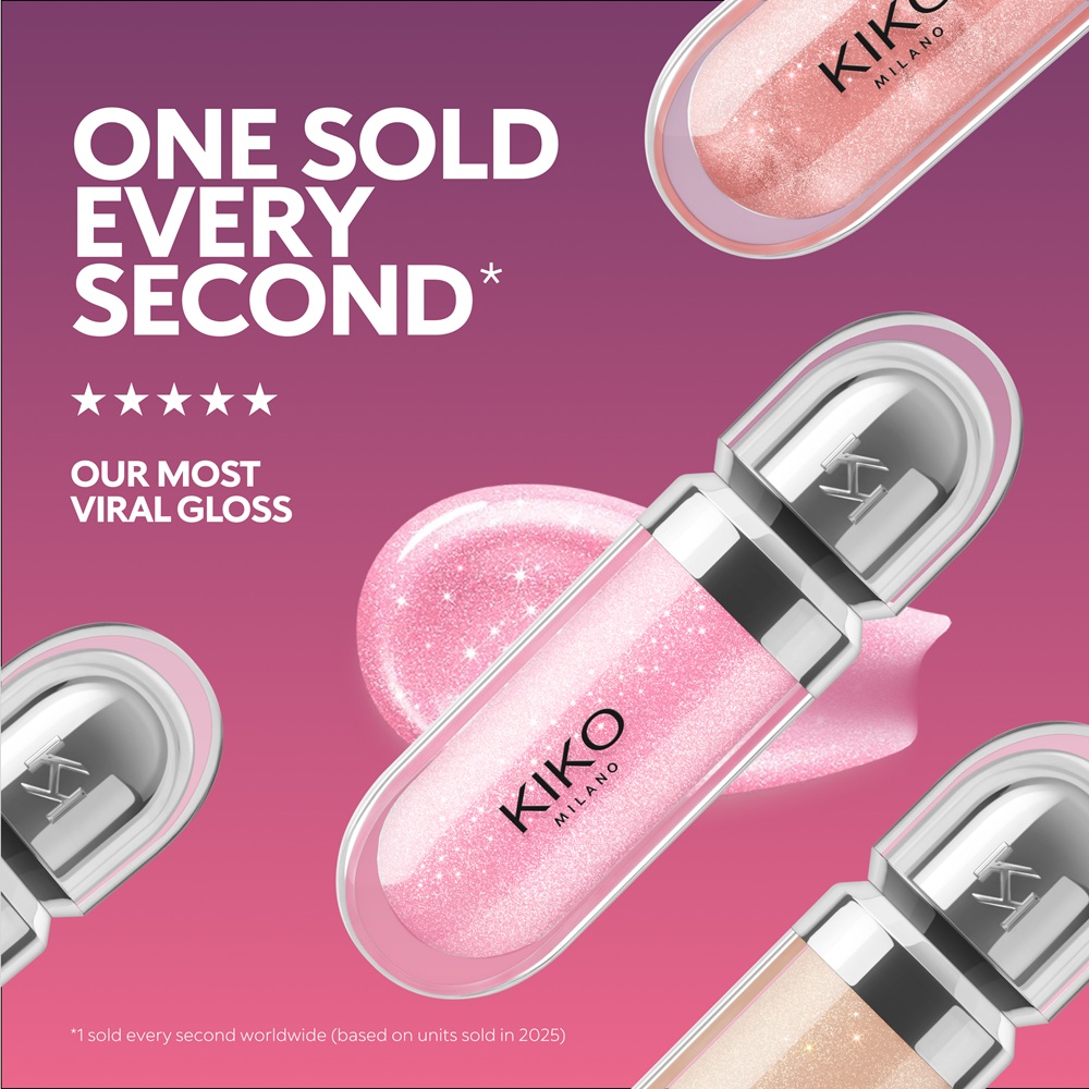 Блеск для губ KIKO Milano 3D Hydra Lipgloss смягчающий, оттенок 12 Pearly Amaryllis Red, 6,5 мл — фото 6