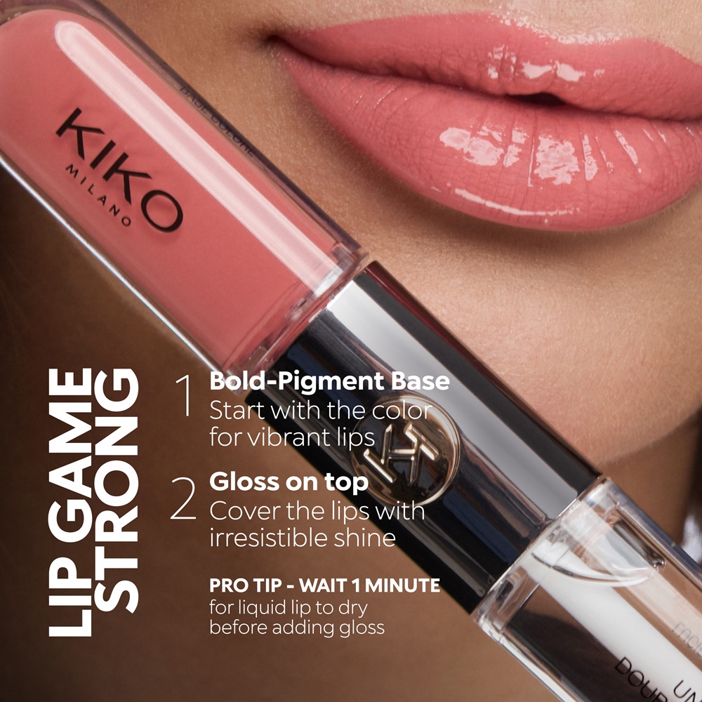 Жидкая помада KIKO Milano Unlimited Double Touch стойкая, двухэтапная, оттенок 120 Rosy Mauve, 6 мл — фото 4