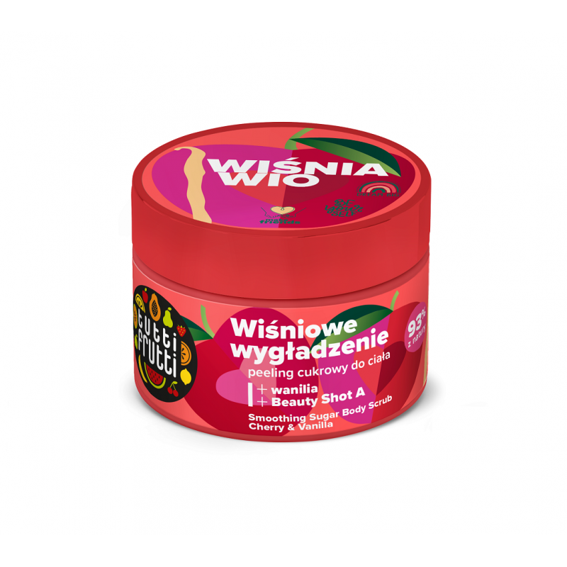 TUTTI FRUTTI Wiśnia Wio Wiśniowe Wygładzenie Peeling do Ciała