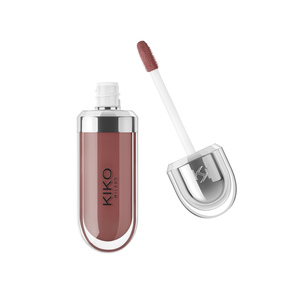 Блеск для губ KIKO Milano 3D Hydra Lipgloss смягчающий, с 3D-эффектом, оттенок 3D 21 Brun Rose