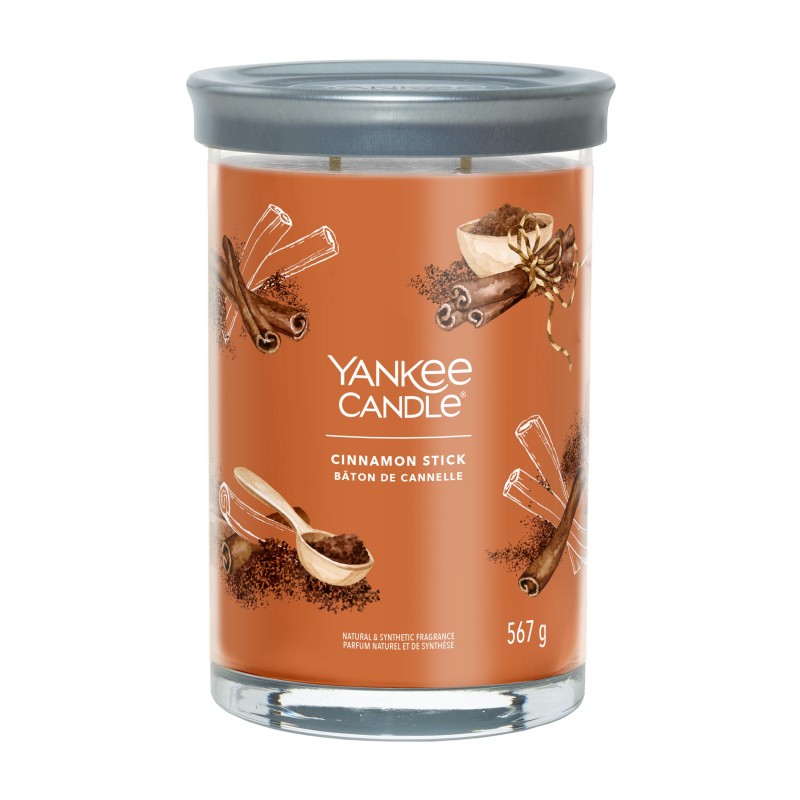 Tumbler Świeca w Dużym Słoiku z Dwoma Knotami Cinnamon Stick