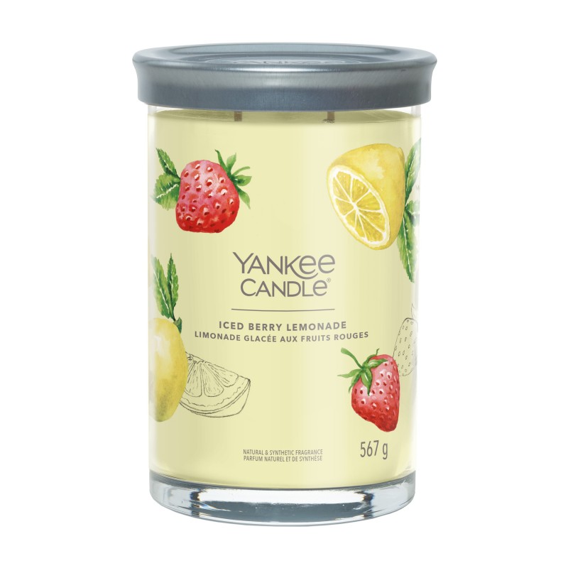 Tumbler Świeca w Dużym Słoiku z Dwoma Knotami Iced Berry Lemonade