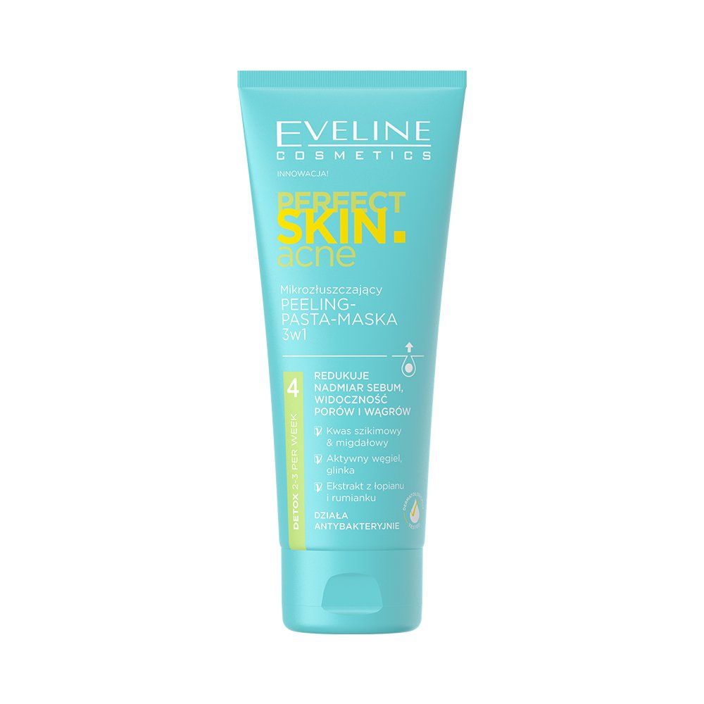 Eveline Perfect Skin Acne Peeling Pasta Maska 3w1