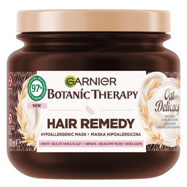 Botanic Therapy Maska do Włosów Krem Ryżowy i Organiczne Mleko Owsiane