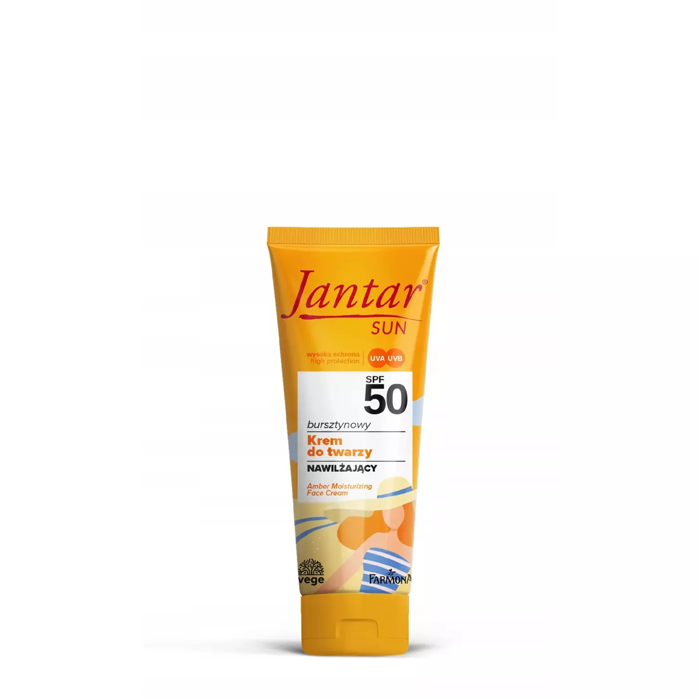 Jantar Sun Bursztynowy Krem do Twarzy Nawilżający SPF50