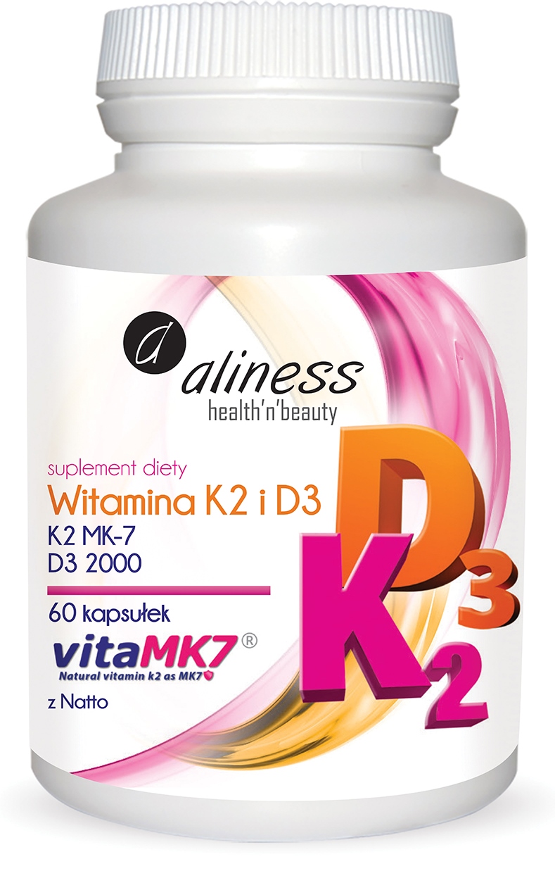 Aliness Suplement Diety Witamina K2 i D3 60 Kapsułek