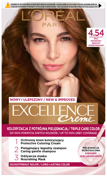 Excellence Creme Krem Koloryzujący 4.54 Brąz Mahoniowo-Miedziany