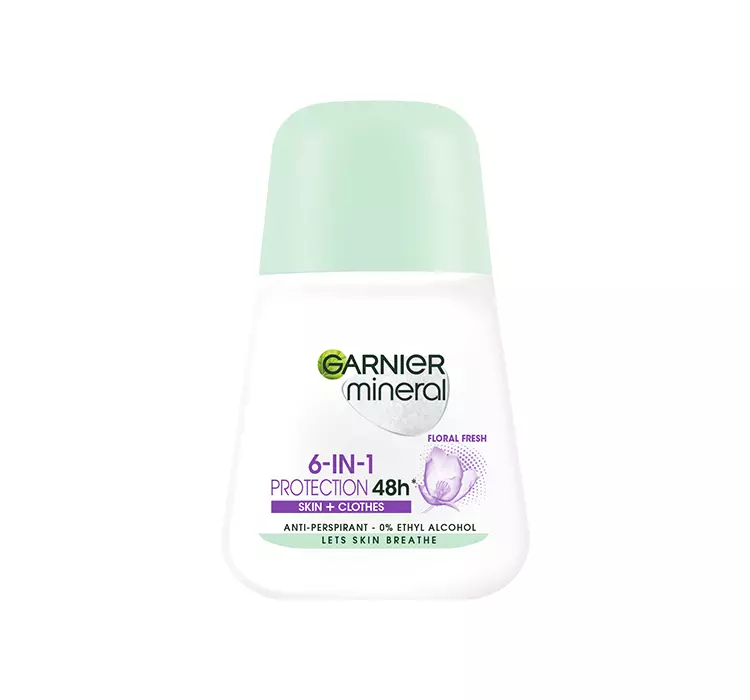 Mineral Antyperspirant Roll-On 6-in-1 Protection 48h Floral Fresh