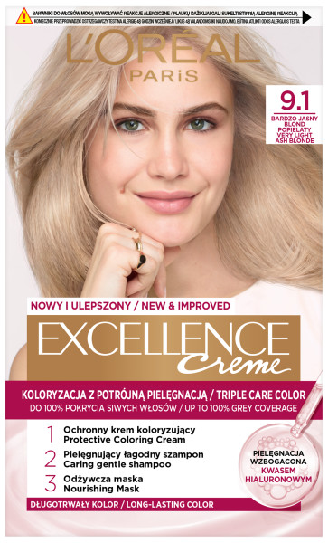 Excellence Creme Krem Koloryzujący 9.1 Bardzo Jasny Blond