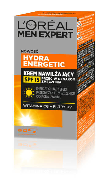 Men Expert Hydra Energetic SPF15+ Krem Nawilżający