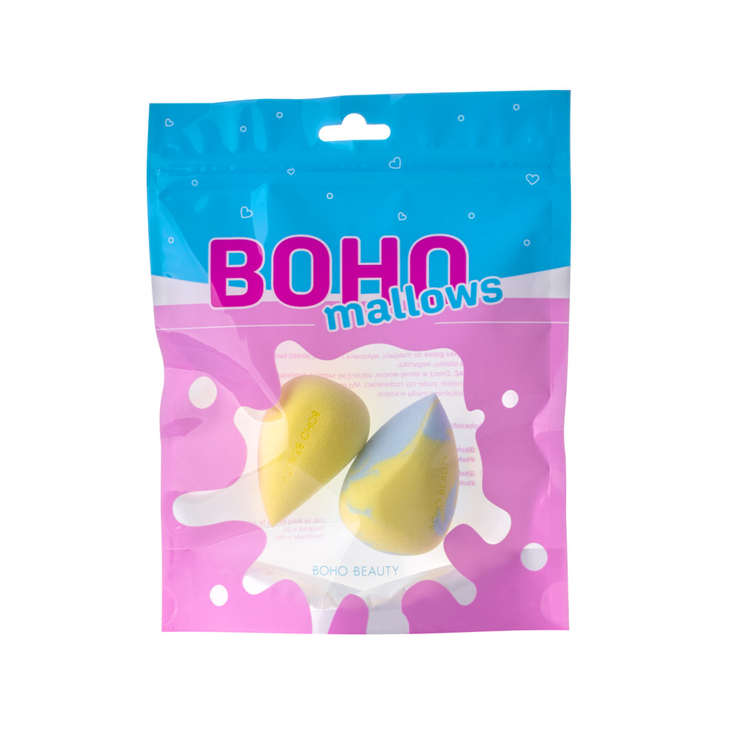 Bohomallows Zestaw Gąbek do Makijażu Lemon Sugar + Lemon Cut