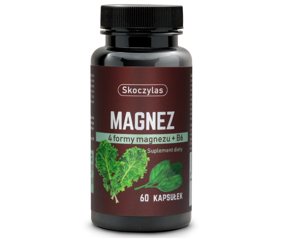 Magnez 4 formy - szpinak, jarmuż 60 kaps.