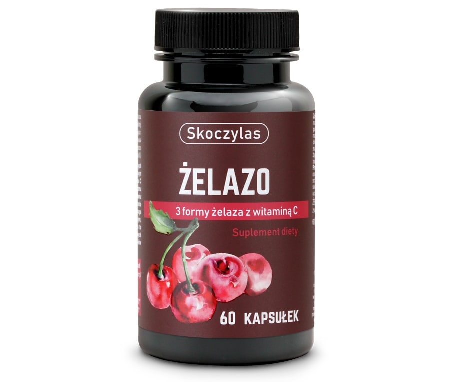 Skoczylas Żelazo z Witaminą C Suplement Diety 60 Kapsułek