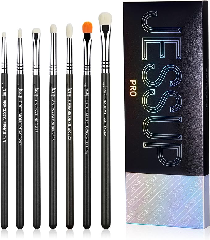 Pro Zestaw 7 Pędzli T334 Black/Silver